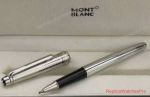 Clone Montblanc Meisterstuck Rollerball Pen Stainless Steel & Silver Clip Montblanc Pen Clones